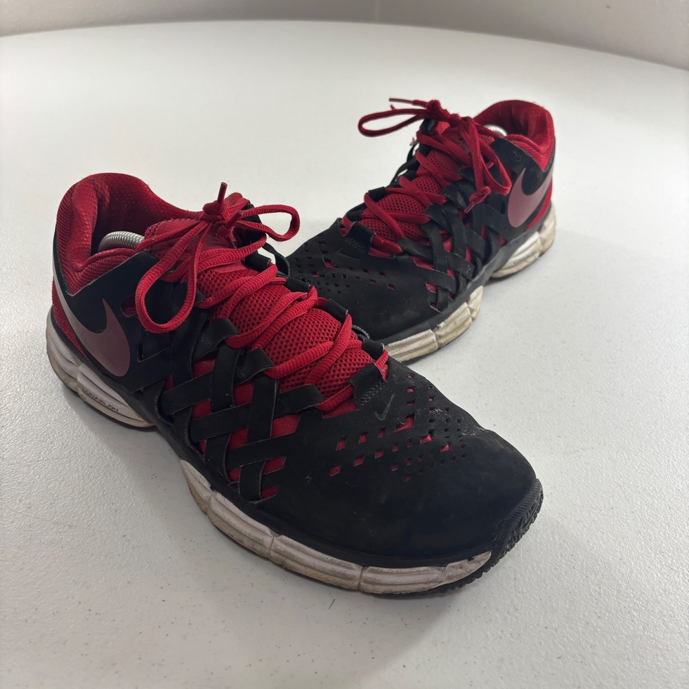 Nike Lunar Fingertrap TR Mens Training Shoes Black Red 898066-006 Size 12